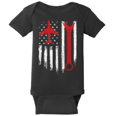 Airplane Mechanic Tools Aviation Technician Plane Lover Baby Bodysuit