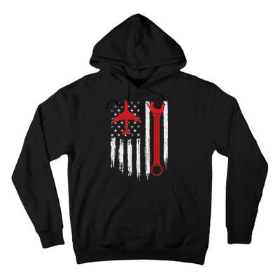 Airplane Mechanic Tools Aviation Technician Plane Lover Tall Hoodie
