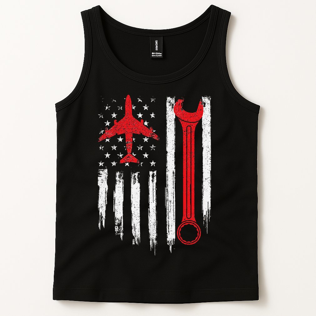 Airplane Mechanic Tools Aviation Technician Plane Lover Tank Top