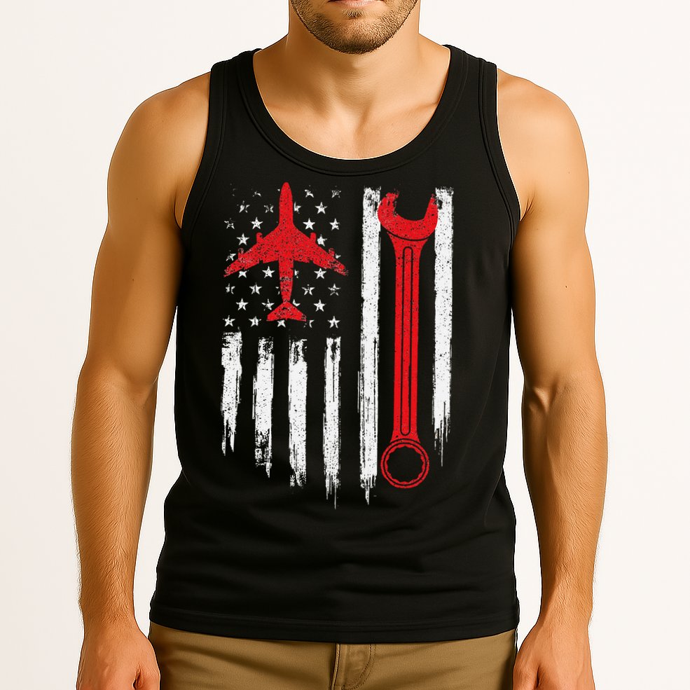 Airplane Mechanic Tools Aviation Technician Plane Lover Tank Top