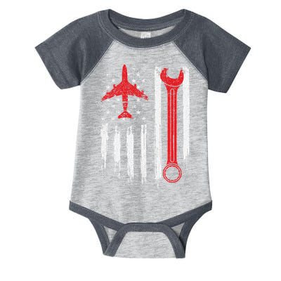 Airplane Mechanic Tools Aviation Technician Plane Lover Infant Baby Jersey Bodysuit