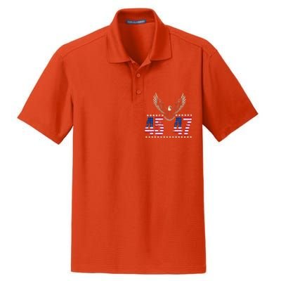 American Made Trump Merchandise Trump 45 47 Trump 2025 Dry Zone Grid Polo