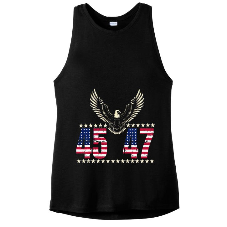 American Made Trump Merchandise Trump 45 47 Trump 2025 Ladies PosiCharge Tri-Blend Wicking Tank