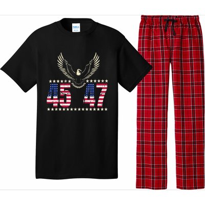 American Made Trump Merchandise Trump 45 47 Trump 2025 Pajama Set