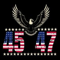American Made Trump Merchandise Trump 45 47 Trump 2025 Flat Bill Trucker Hat