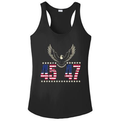 American Made Trump Merchandise Trump 45 47 Trump 2025 Ladies PosiCharge Competitor Racerback Tank