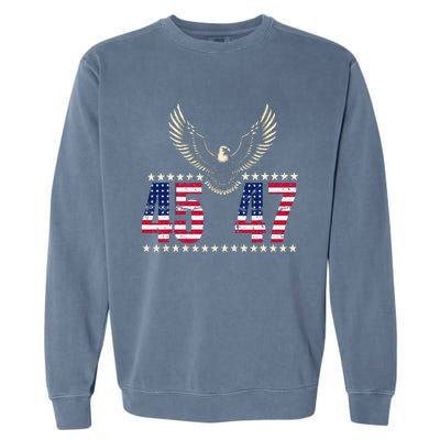 American Made Trump Merchandise Trump 45 47 Trump 2025 Garment-Dyed Sweatshirt