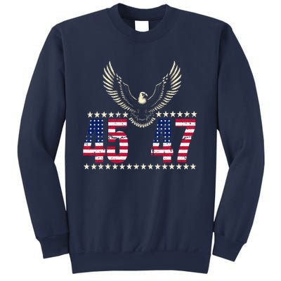 American Made Trump Merchandise Trump 45 47 Trump 2025 Sweatshirt