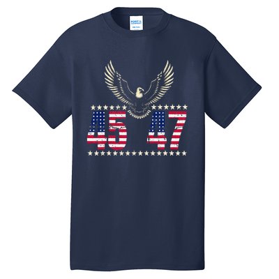 American Made Trump Merchandise Trump 45 47 Trump 2025 Tall T-Shirt