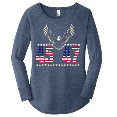 American Made Trump Merchandise Trump 45 47 Trump 2025 Women's Perfect Tri Tunic Long Sleeve Shirt