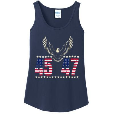 American Made Trump Merchandise Trump 45 47 Trump 2025 Ladies Essential Tank