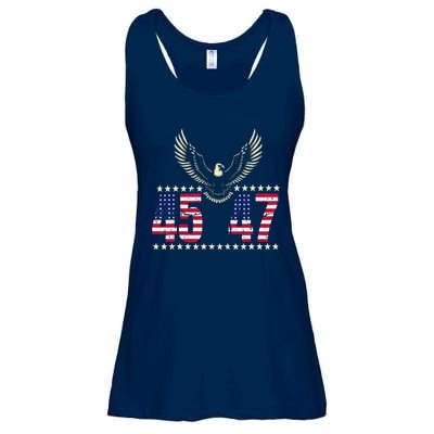 American Made Trump Merchandise Trump 45 47 Trump 2025 Ladies Essential Flowy Tank