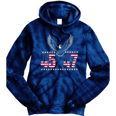 American Made Trump Merchandise Trump 45 47 Trump 2025 Tie Dye Hoodie