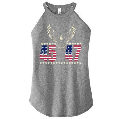 American Made Trump Merchandise Trump 45 47 Trump 2025 Women's Perfect Tri Rocker Tank