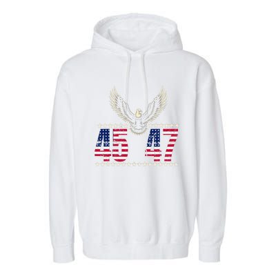 American Made Trump Merchandise Trump 45 47 Trump 2025 Garment-Dyed Fleece Hoodie