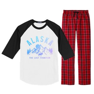 Alaska Moose The Last Frontier Mountains Hiking Gift Raglan Sleeve Pajama Set