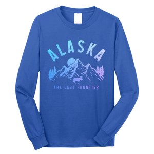 Alaska Moose The Last Frontier Mountains Hiking Gift Long Sleeve Shirt