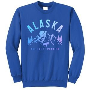 Alaska Moose The Last Frontier Mountains Hiking Gift Sweatshirt