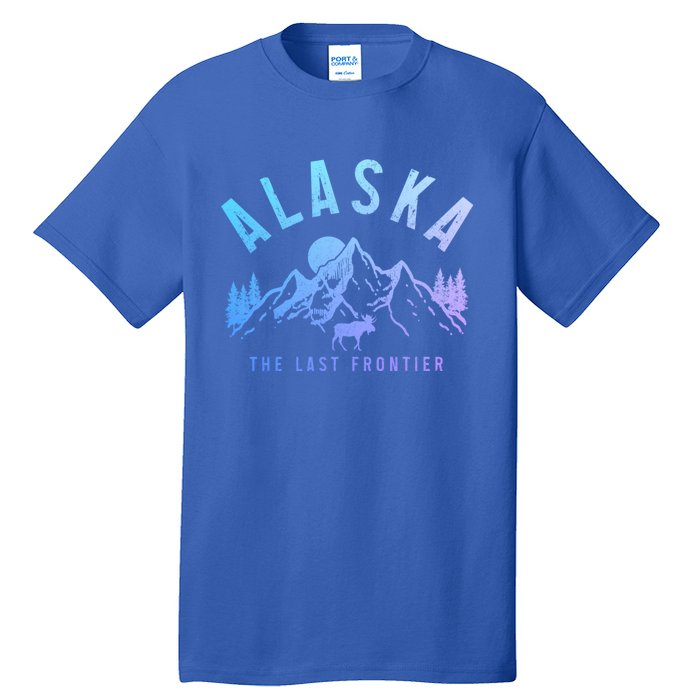 Alaska Moose The Last Frontier Mountains Hiking Gift Tall T-Shirt