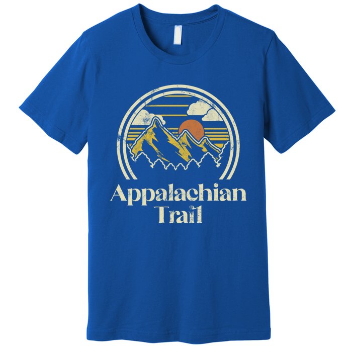 Appalachian Mountains Trail Vintage Hiking Camp Retro Gift Premium T-Shirt