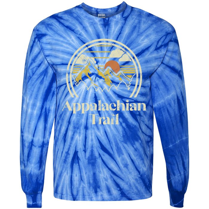 Appalachian Mountains Trail Vintage Hiking Camp Retro Gift Tie-Dye Long Sleeve Shirt