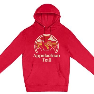 Appalachian Mountains Trail Vintage Hiking Camp Retro Gift Premium Pullover Hoodie