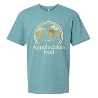 Appalachian Mountains Trail Vintage Hiking Camp Retro Gift Sueded Cloud Jersey T-Shirt