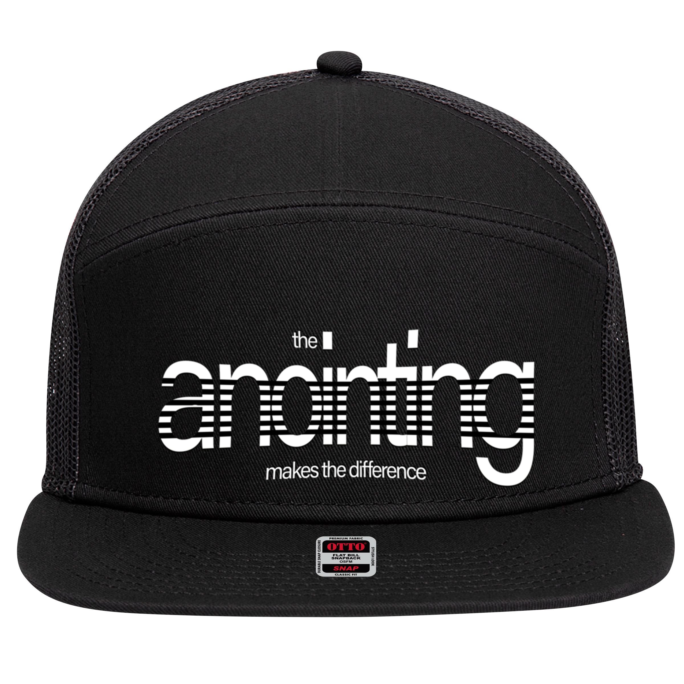 Anointing Makes The Difference God Love Christ Consciousness Gift 7 Panel Mesh Trucker Snapback Hat