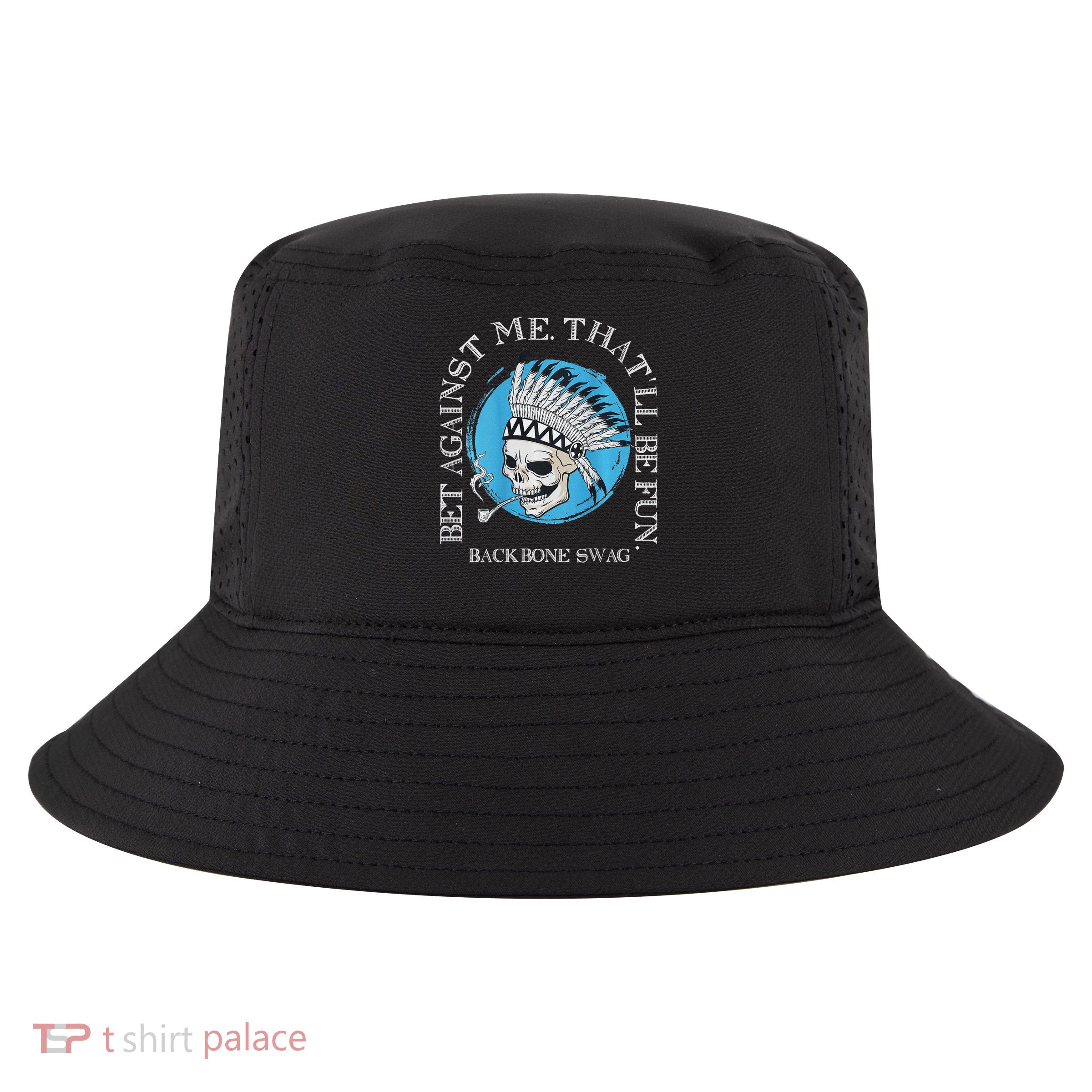 Against Me That'll Be Fun Skull Backbone Swag In Back Cool Comfort Performance Bucket Hat