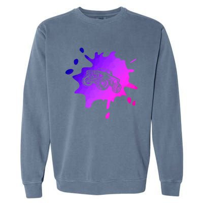 Abstract Monster Truck Driver Extreme Sports Motorsport 4x4 Cool Gift Garment-Dyed Sweatshirt