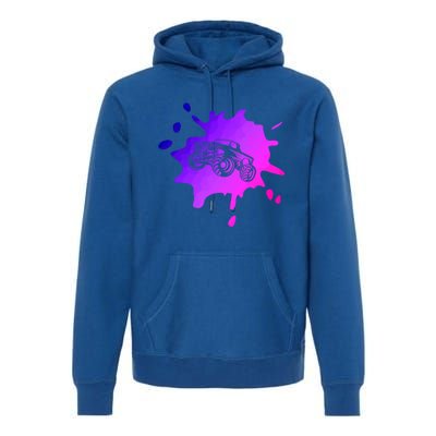 Abstract Monster Truck Driver Extreme Sports Motorsport 4x4 Cool Gift Premium Hoodie