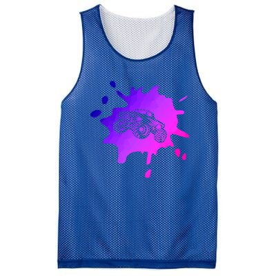 Abstract Monster Truck Driver Extreme Sports Motorsport 4x4 Cool Gift Mesh Reversible Basketball Jersey Tank