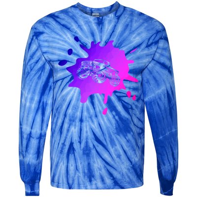 Abstract Monster Truck Driver Extreme Sports Motorsport 4x4 Cool Gift Tie-Dye Long Sleeve Shirt