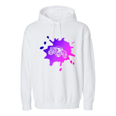 Abstract Monster Truck Driver Extreme Sports Motorsport 4x4 Cool Gift Garment-Dyed Fleece Hoodie