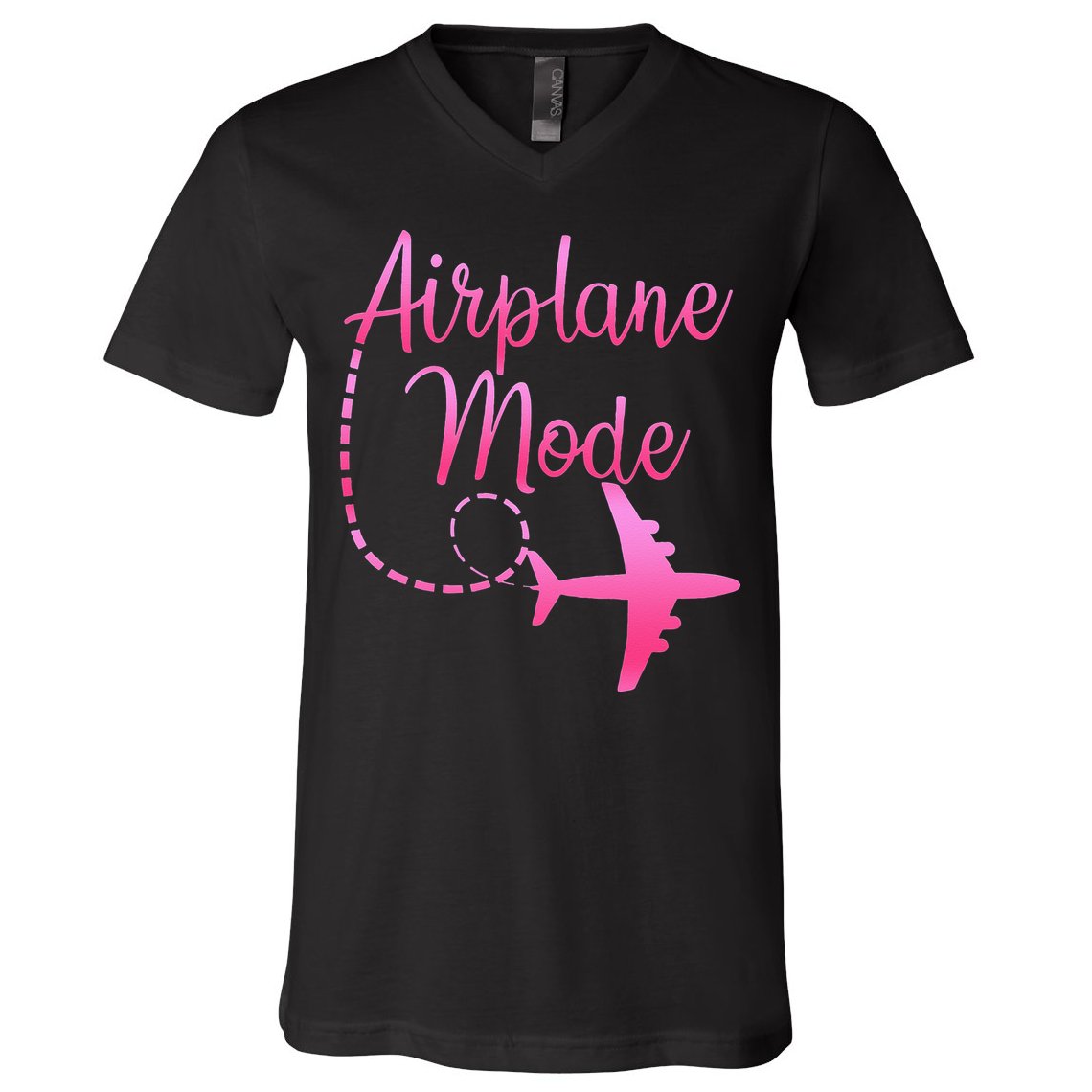 Airplane Mode Traveling Vacation For Womens V-Neck T-Shirt