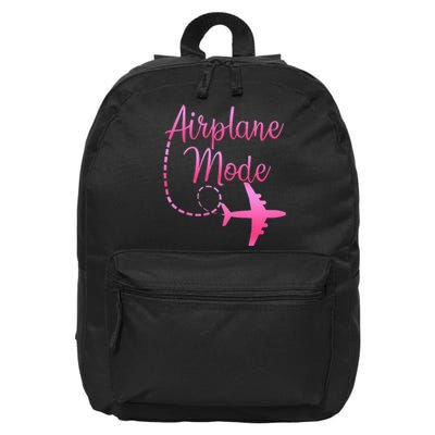 Airplane Mode Traveling Vacation For Womens 16 in Basic Backpack