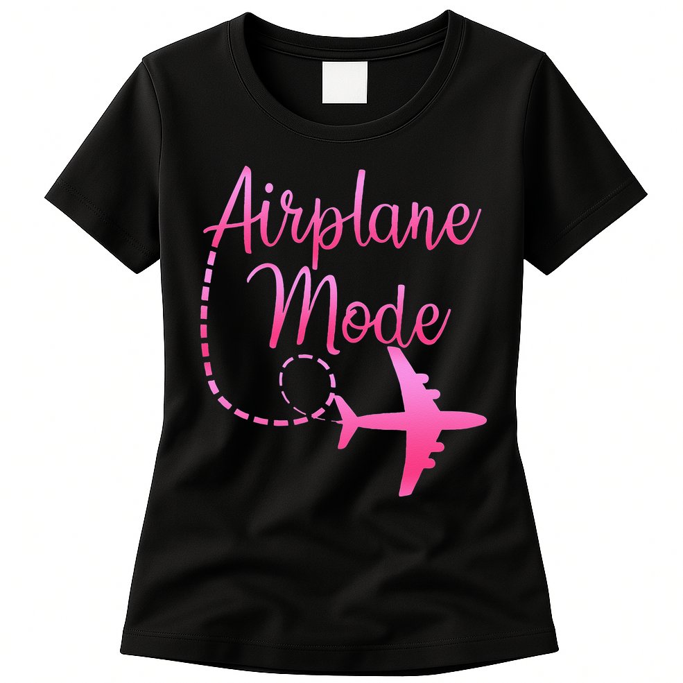 Airplane Mode Traveling Vacation For Womens Womens T-Shirt