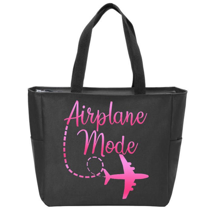 Airplane Mode Traveling Vacation For Womens Zip Tote Bag