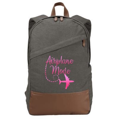 Airplane Mode Traveling Vacation For Womens Cotton Canvas Backpack