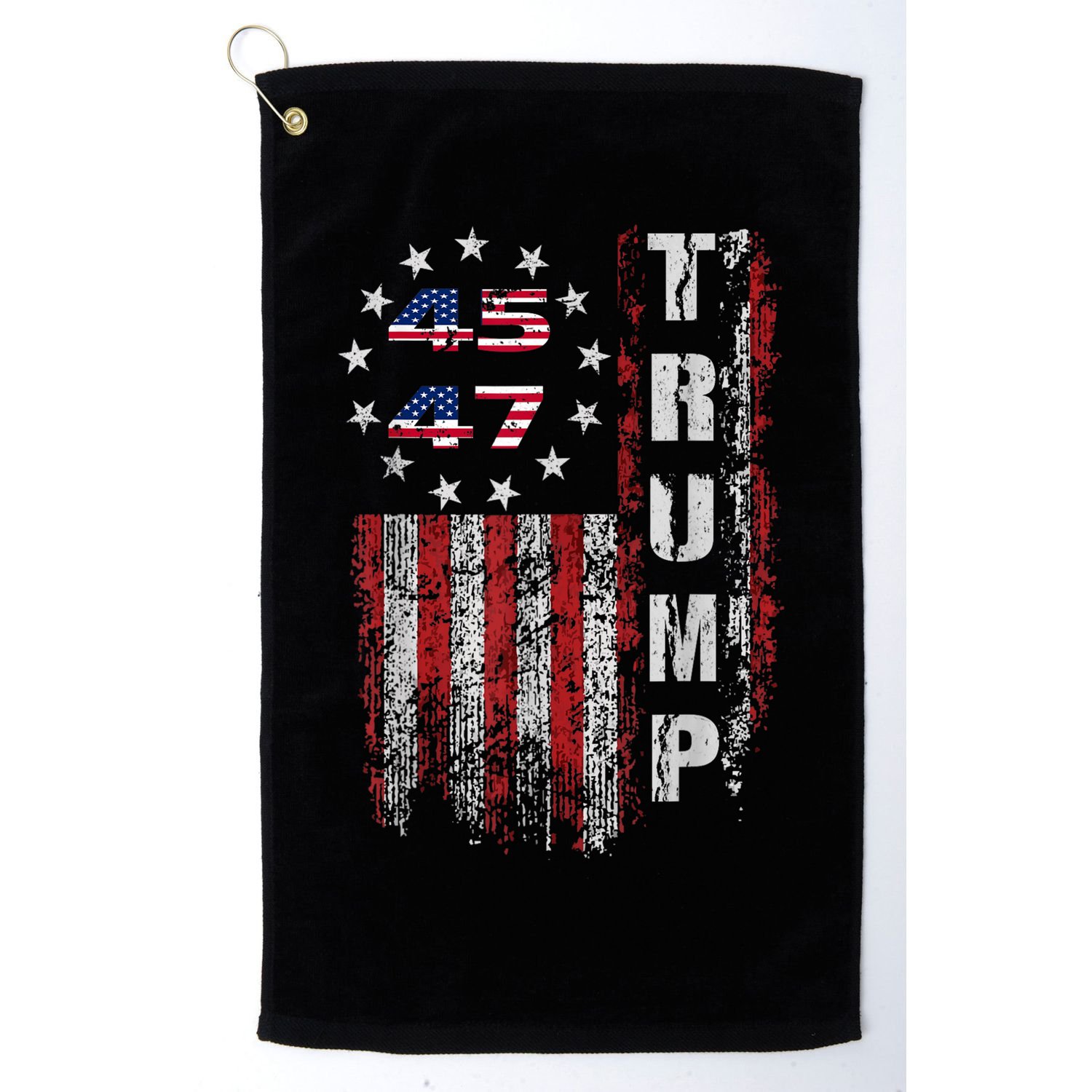 American Made Trump Merchandise Trump 45 47 Flag 2025 Golf Towel