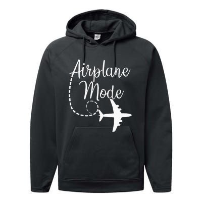 Airplane Mode Traveling Vacation Traveler Adventure Long Sleeve Performance Fleece Hoodie