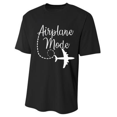 Airplane Mode Traveling Vacation Traveler Adventure Long Sleeve Performance Sprint T-Shirt