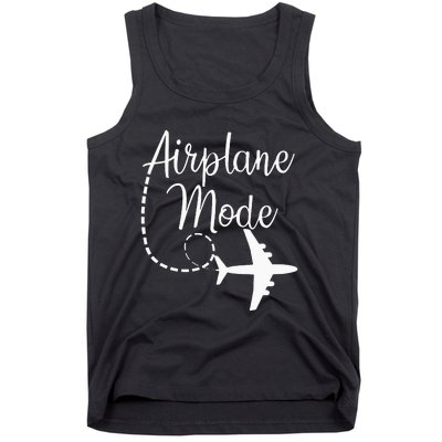 Airplane Mode Traveling Vacation Traveler Adventure Long Sleeve Tank Top