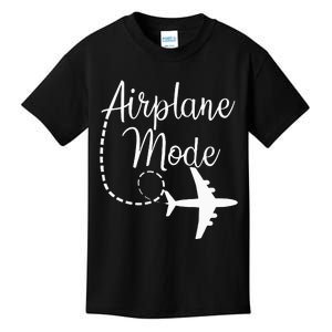 Airplane Mode Traveling Vacation Traveler Adventure Long Sleeve Kids T-Shirt