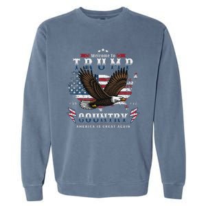 American Made Trump Merchandise Flag Trump 45 47 Garment-Dyed Sweatshirt