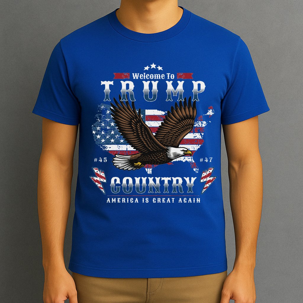 American Made Trump Merchandise Flag Trump 45 47 T-Shirt