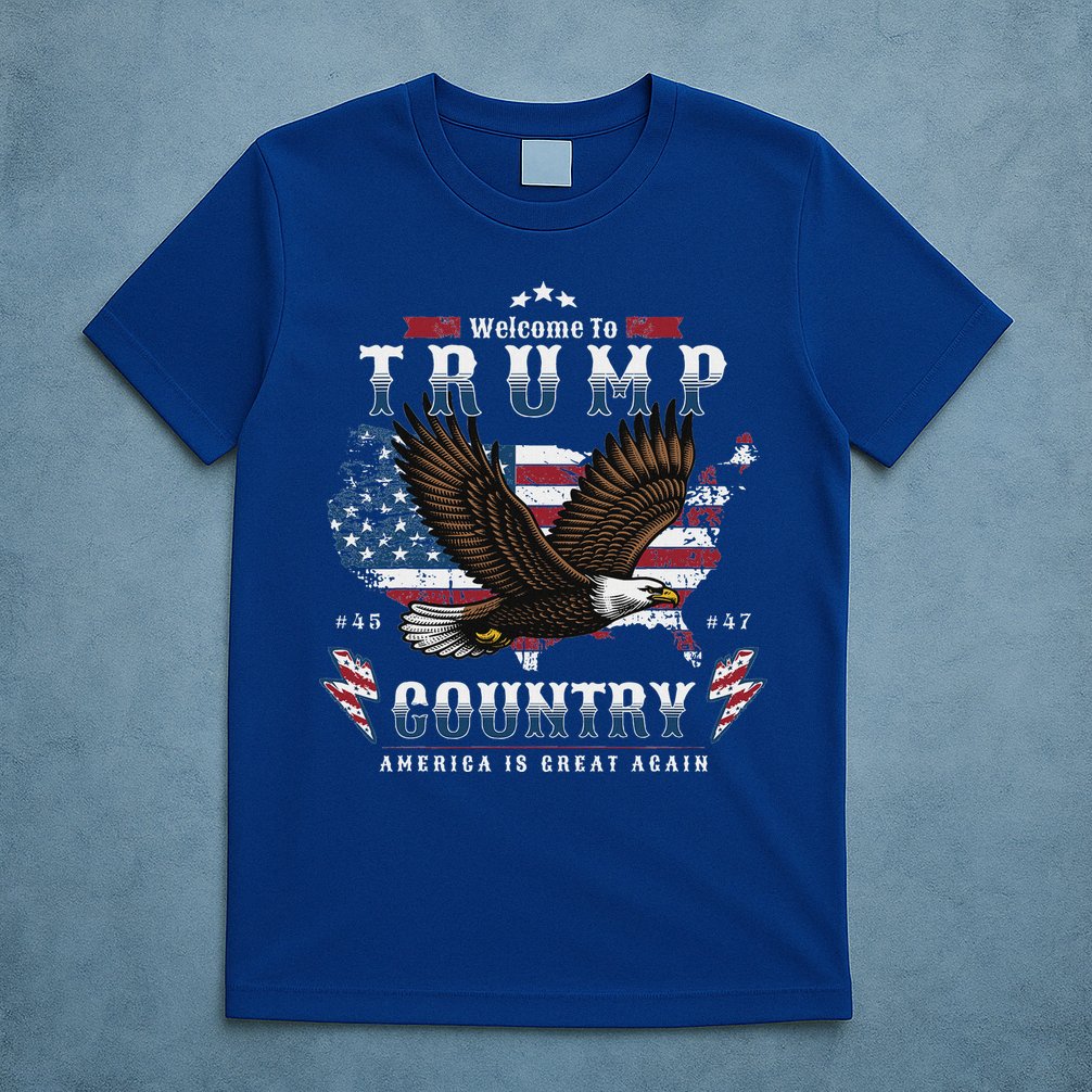 American Made Trump Merchandise Flag Trump 45 47 T-Shirt
