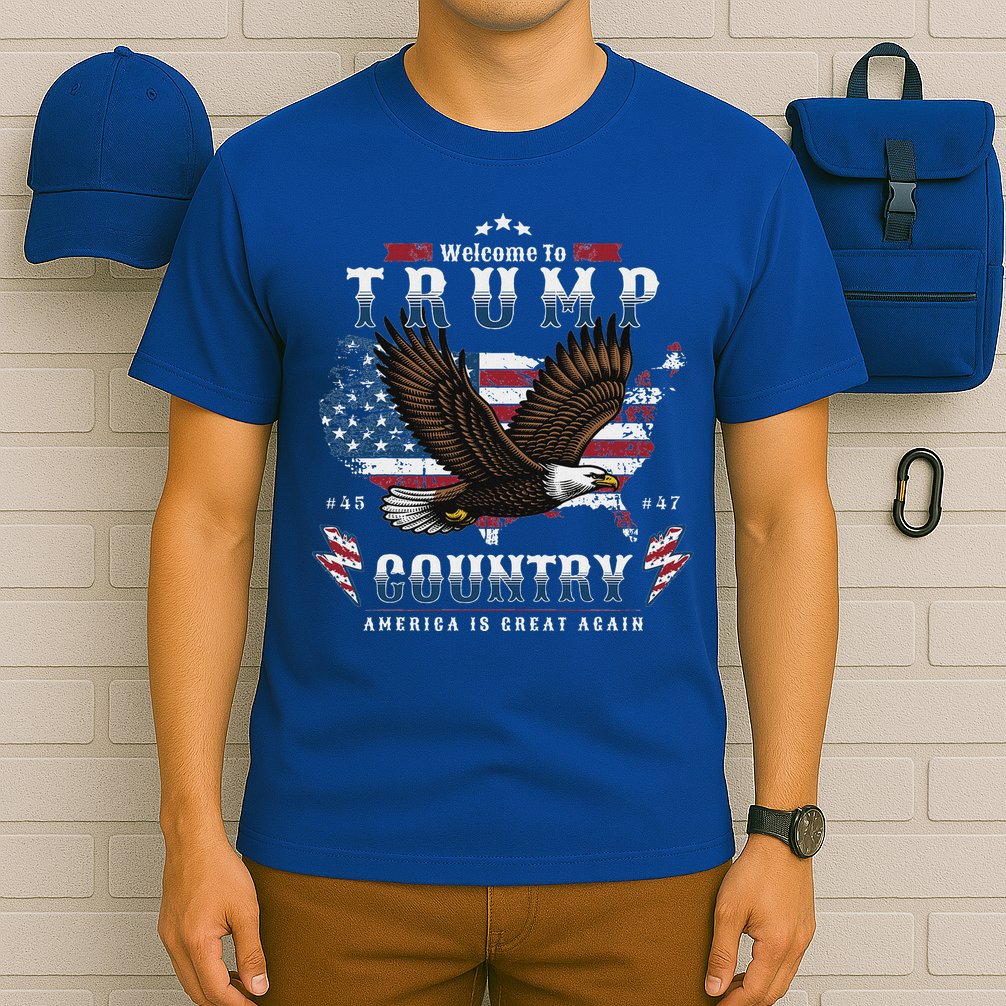 American Made Trump Merchandise Flag Trump 45 47 T-Shirt