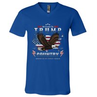 American Made Trump Merchandise Flag Trump 45 47 V-Neck T-Shirt