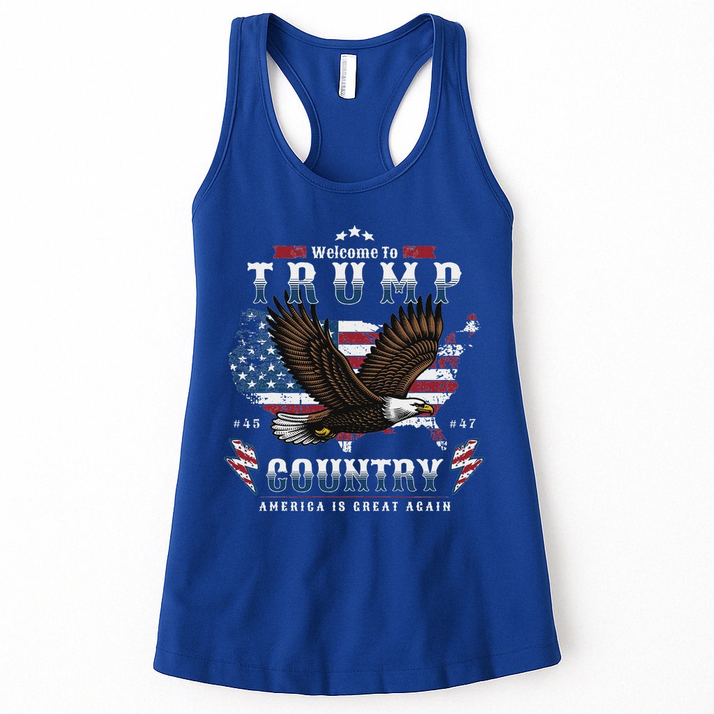 American Made Trump Merchandise Flag Trump 45 47 Womens Tank Top